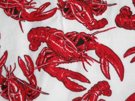 Here’s a closer look at the images on the lobster apron. Photo by Keith Michaud