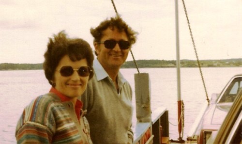 Here are my parents on a small vehicle ferry. I am unsure where and when this was taken, but the date on the back of the photo says it was developed in October 1981. I like this photo.