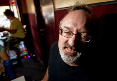 And here I am launching my last-ditch effort to fight back the paparazzi horde. (Photo by Craig Sanders)